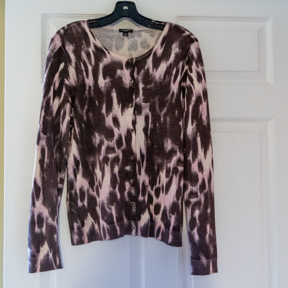 AT Silk Watercolor Cardigan- GUC